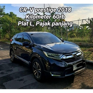 Mobil Honda CRV Turbo Prestige 2018 KM60 Hitam Bekas Pajak Panjang - Surabaya Jawa Timur