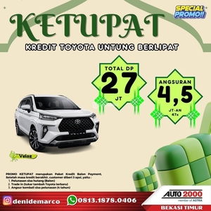 Promo Mobil Toyota Veloz Paket Ketupat 2024 Baru Dp 27 Juta – Bekasi Kota Jawa Barat