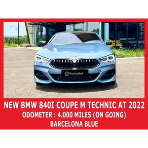BMW 840i Coupe M Technic AT Barcelona Blue Tahun 2022 Bekas Like New - Jakarta Selatan