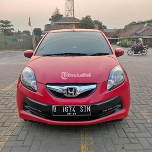Mobil Honda Brio S Matic Bekas Tahun 2014 Merah Fullset - Tangerang Selatan