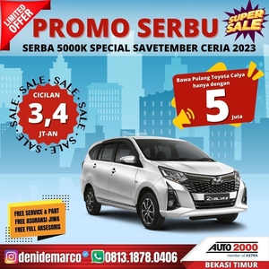 Promo Paket DP Hemat Toyota Calya 2023 Cicilan 3 Jutaan - Bekasi Kota
