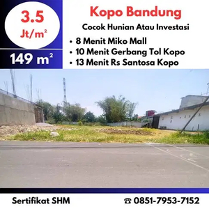 Dekat Tol Kopo Dijual Tanah Bandung Cocok Hunian SHM