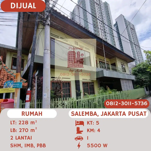 Dijual Rumah di Salemba, Jakpus, langsung pemilik, tanpa perantara