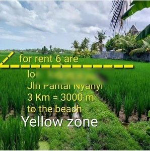 Leasehold Land Or Rent 6 Ara In Pantai Nyanyi Tabanan Bali