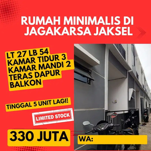 Rumah 2 Lantai Minimalis Jagakarsa Jaksel Akses Motor