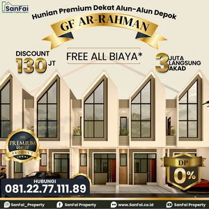 Rumah 2 Lantai Modern di Kota Depok Free Sertifakat