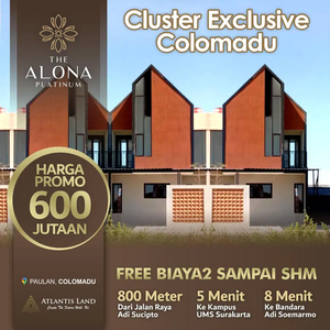 RUMAH DI COLOMADU 2 LANTAI HARGA 725 JT DEKAT KAMPUS UMS SHM