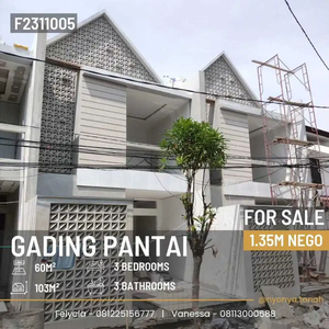 Rumah Gading Pantai Hook 2 Lantai Scandinavian Baru Gress