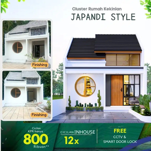 Rumah minimalis modern konsep japandi di sentolo kulon progo
