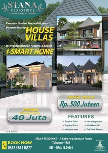 Stana Residence Villas Tropical Modern Dengan Konsep House Villas