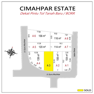 Tanah Murah Bogor Dekat Exit Tol Tanah Baru. Dapat SHM!