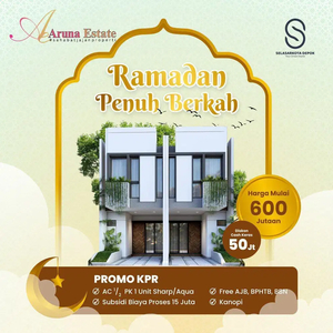 TOWNHOUSE MILENIAL ISLAMI PINGGIR JLN RAYA STRATEGIS 1KM STASIUN DEPOK