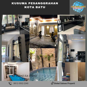 Villa Nyaman Plus Perabotan Dan Kolam Renang View Sempurna Kota Batu