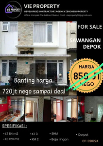 BANTING HARGA DIJUAL CEPAT KARENA BU, RUMAH 2 LT DI DEPOK