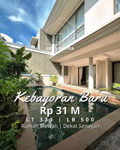 DIJUAL CEPAT RUMAH KEBAYORAN BARU : SIAP HUNI & 3 LANTAI, STRATEGIS