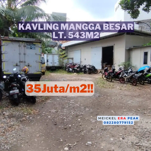 DIJUAL Kavling Mangga Besar, 543m2