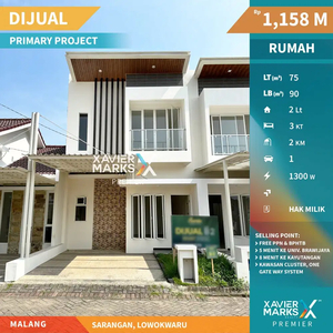 Dijual Rumah Baru Gress 2 Lantai Dekat Kampus di Lowokwaru Malang