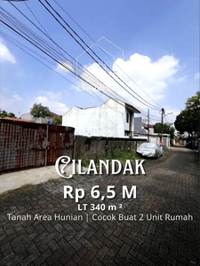 DIJUAL TANAH CILANDAK : KOTAK, JALAN 2 MOBIL, CCK UTK 2 RUMAH / KOSAN