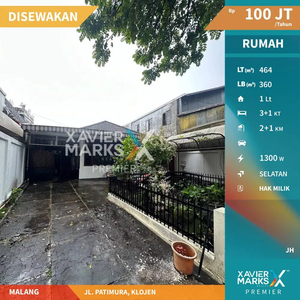 Disewakan Rumah Vintage di Jl. Patimura - Klojen Pusat Kota Malang