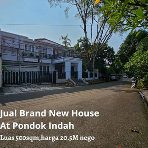 Jual Brand New House at Pondok Indah Luas 500sqm,harga 20.5M nego