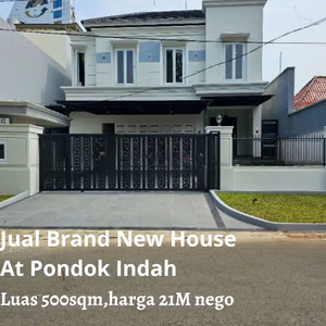 Jual Brand New House at Pondok Indah Luas 500sqm,harga 21M nego