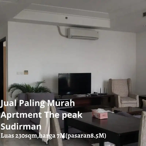 Jual Paling murah Apartment The Peak Sudirman 230sqm,Harga 7M