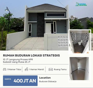 Rumah Baru 1 Lantai Daerah Buduran Sidoarjo