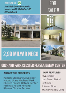 Rumah Orchard Park Cluster Persea Batam Center