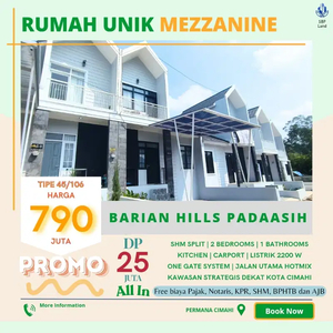 Rumah Unik Terlaris di Cimahi, Ada Mezzanine, Luas Tanah Besar