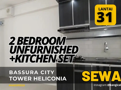 Sewa 2 Bedroom Ada Kitchen Set Tower H Apartemen Bassura City