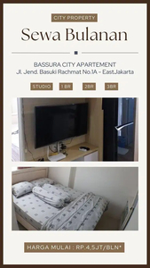 Sewa Bulanan mulai 5JTan Unit Furnished di Bassura City - B054