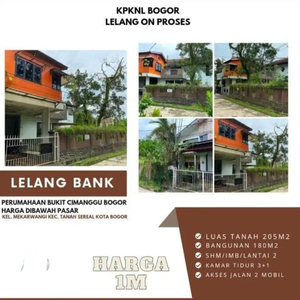 TERMURRAH. Dijual via Lelang Bank Rumah Di Bukit Cimanggu Bogor