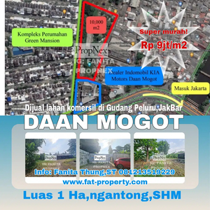 UPER MURAH!Dijual lahan komersil di Jl Daan Mogot,JakBar di belakang