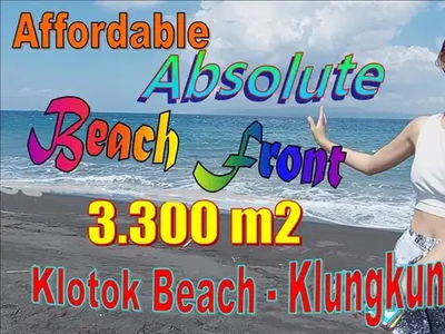 3,300 m2 Beachfront di Klungkung Akses Pesisir Pantai