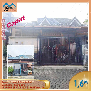 DIJUAL MURAH Rumah 1¼ Lantai di Citra Garden 5 Jakarta Barat - FN