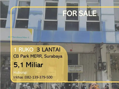 Dijual ruko 3 lantai di MERR Surabaya