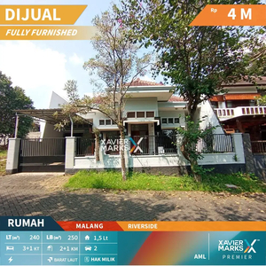 Dijual Rumah Modern Siap Huni Di RiverSide Kota Malang Fully Furnished