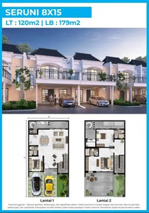 DIJUAL RUMAH PIK 2 UK 8X15 SERUNI CLUSTER BUKIT NIRMALA 2 LANTAI