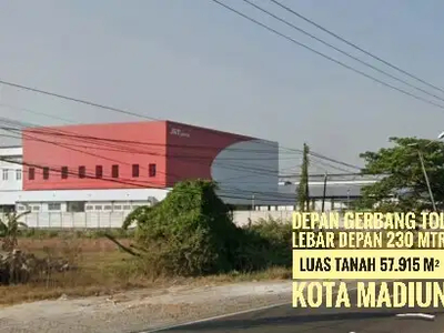 DIJUAL Tanah Strategiss LD 230 mtr, Dpn Exit TOL Dumpil MADIUN