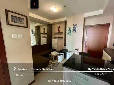 Disewakan Apartement Thamrin Residence Middle Floor 1BR Full Furnished