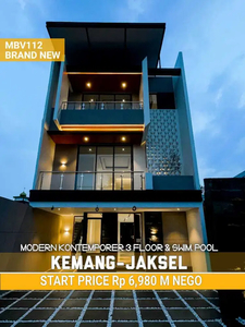 M112.Brand New House Modern Kontemporer 3 Floor & Private pool Ampera