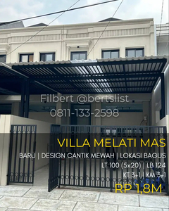 Rumah baru 100m2 cantik mewah lokasi bagus di Villa Melati Mas Serpong