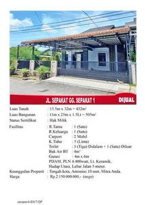 Rumah Jual Jalan sepakat