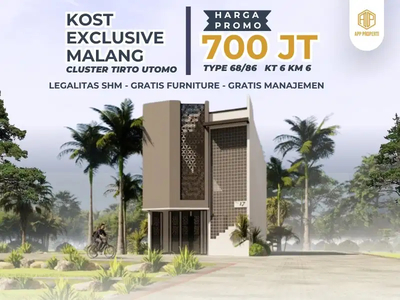 Rumah Kos Premium, Dekat Kampus UMM, Kota Malang Harga 700 Jutaan