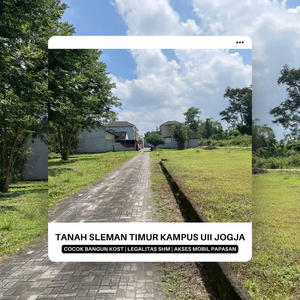 Tanah SHM-P Kawasan Kost, Dekat Kampus UII Jogja