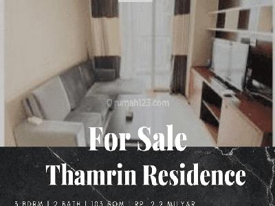 Dijual Apartement Thamrin Residence 3br Full Furnished Low Floor