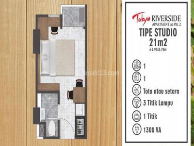 Harga Bu Jual Apartemen Tokyo Riverside Pik2 Studio Kosongan