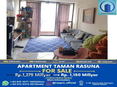 Apartment Taman Rasuna , For Sale, 2 Br, 74 m², HGB