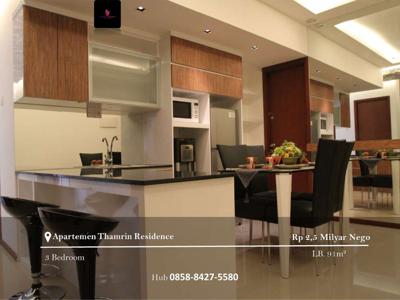 Dijual Apartement Thamrin Residence 3BR Full Furnished