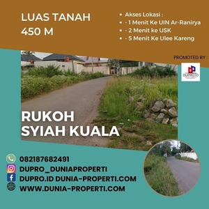 Dijual Tanah Dengan LT 450 m Di Rukoh Kec Syiah Kuala Banda Aceh